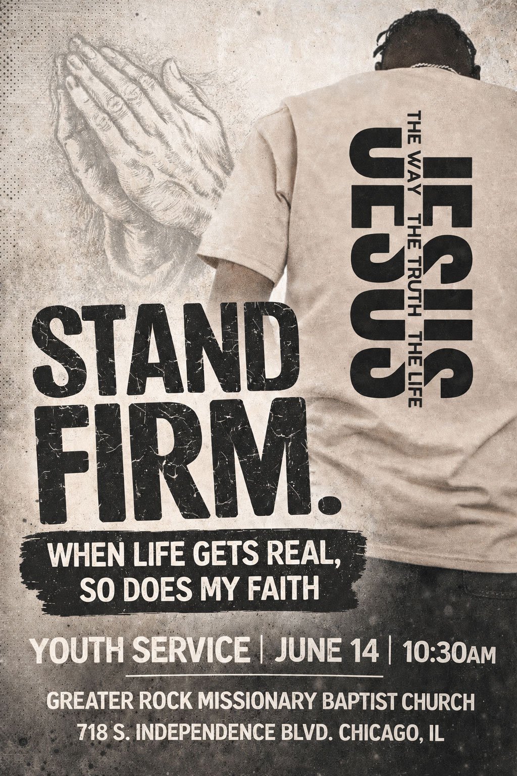 Stand Firm Youth Service Graphic